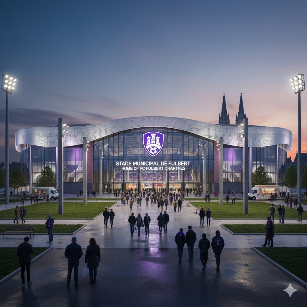 Stade du FC Fulbert avant le coup d'envoi